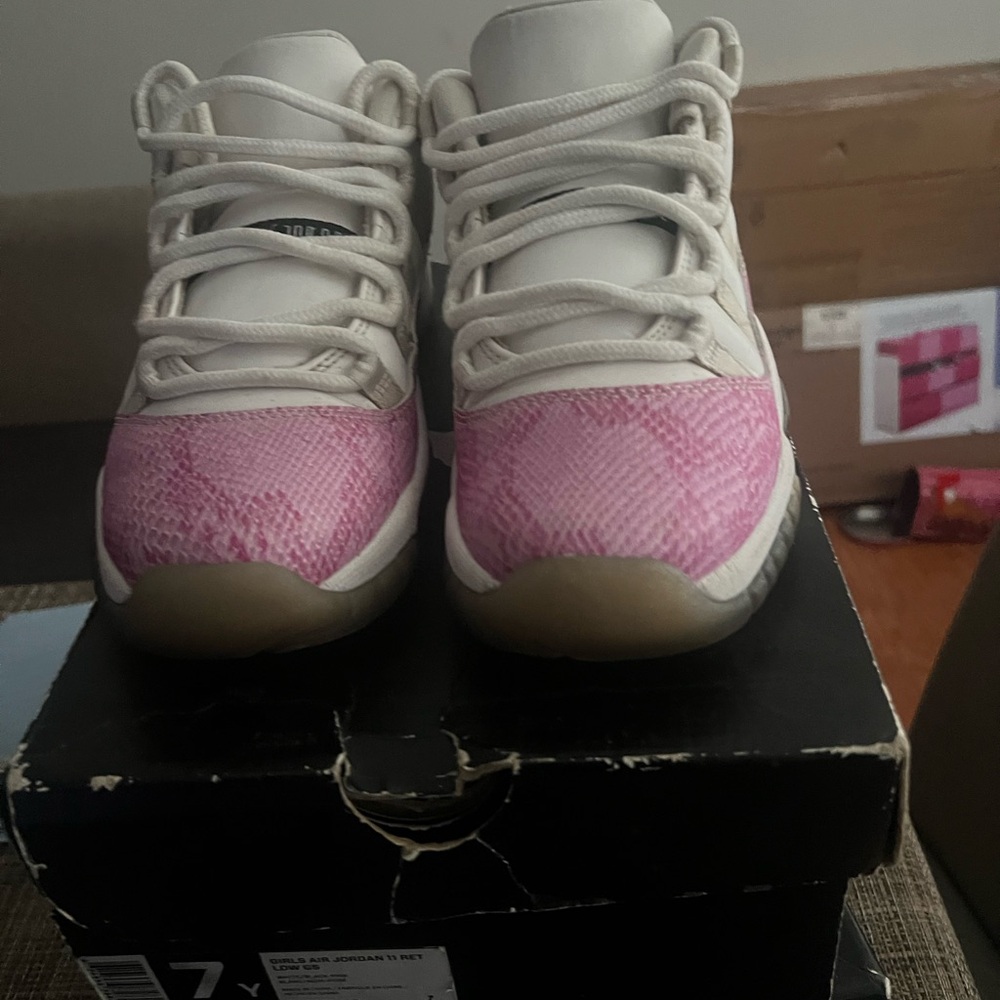 Kids Pink and White Sneakers